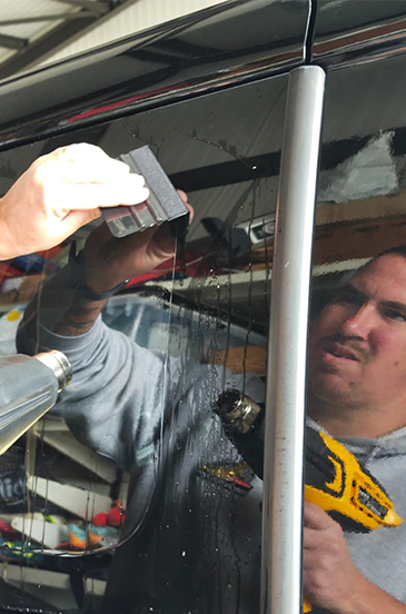 Pose de films teintés