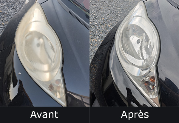 Rénovation de phares - Avant et après