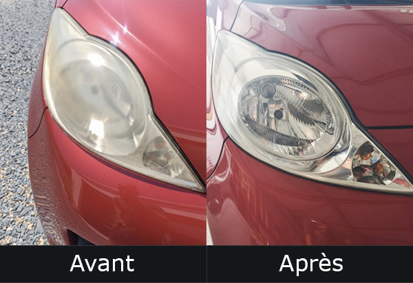 Rénovation de phares - Avant et après